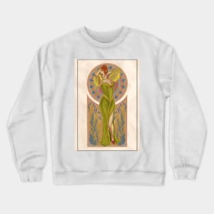 Art nouveau style girl Crewneck Sweatshirt